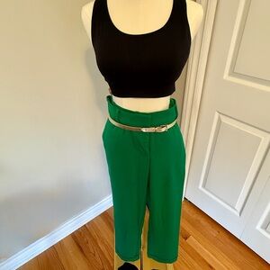 Loft Green Cropped Pants Set